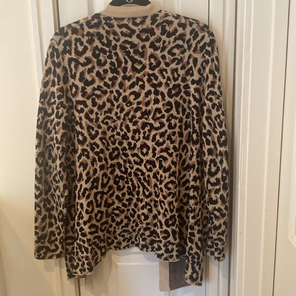 J Crew Animal Print Cardigan. Size Small. - Picture 4 of 4